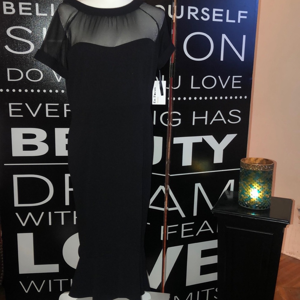 En Focus Studio , sexy , black and sheer dress .